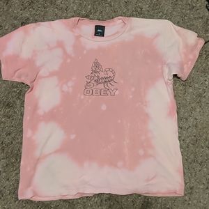Obey m women's tie dye tshirt